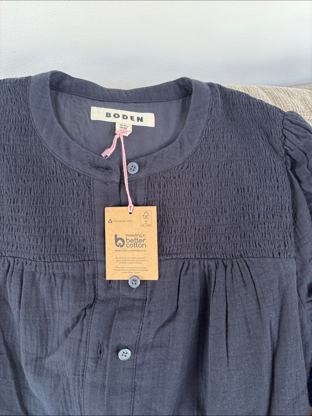 Boden Navy cotton maxi dress from Boden - Picture 14 of 14